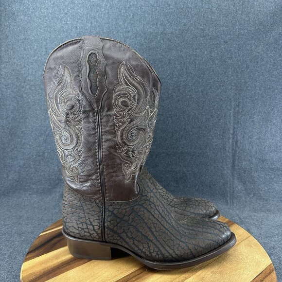 J.W. Boot Company Escambia Bull Neck Hide Deer Leg/Brown Boots 11.5D Handcrafted